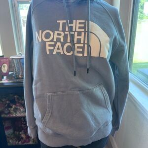 The North Face Gray Hoodie with White Logo